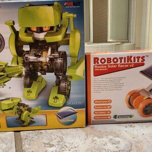 Bundle of 2 ROBOTIKITS Solar DIY STEM Toys-Robot and Car- NEW IN BOX AGES 8+